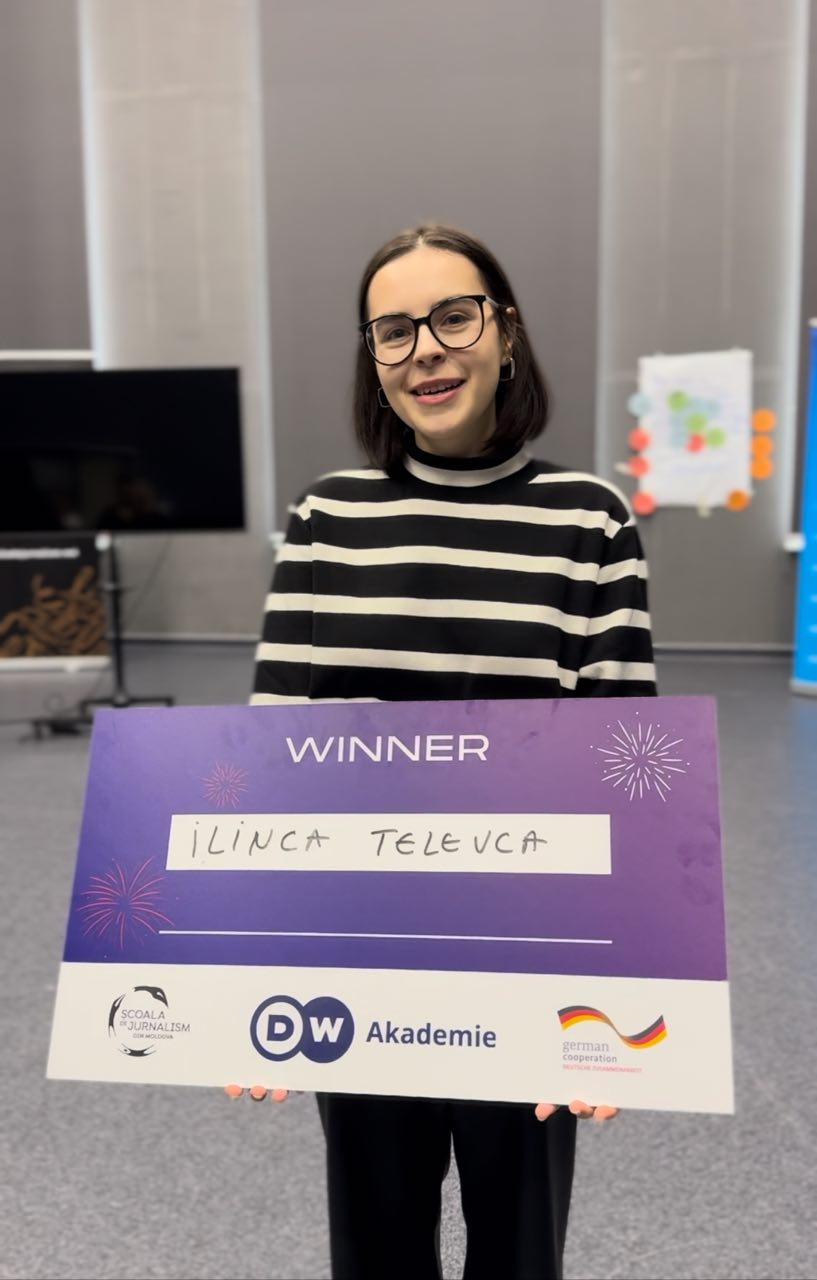 Ilinca Televca, a treia finalistă a concursului de proiecte la finalul cursurilor de Podcasting și Storytelling Video